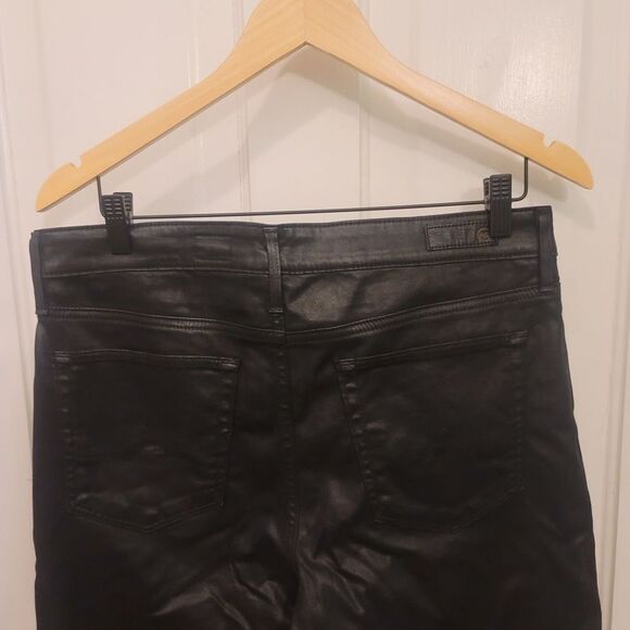 AG Farrah High Rise Ankle Faux Leather Skinny Pants Size 32 - Picture 4 of 8
